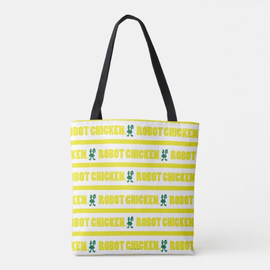 Robot Chicken Stripe Pattern Tote Bag (Achterkant)