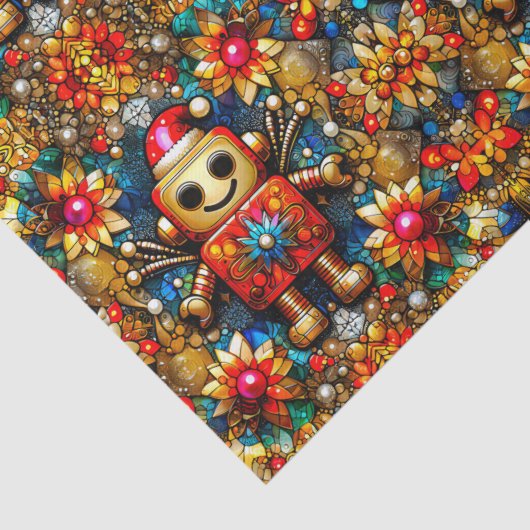 ~ Robot Christmas Wrapping Tissuepapier (Detail)