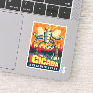 Robot Cicada Sticker