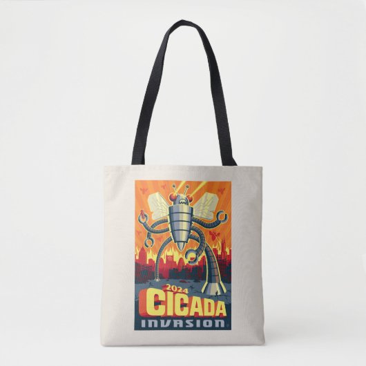Robot Cicada Tote Bag (Voorkant)