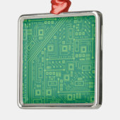 Robot Circuit Board Metalen Ornament (Links)