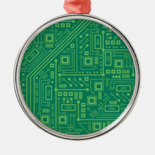 Robot Circuit Board Metalen Ornament