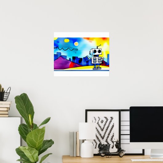 Robot City Poster (Thuiskantoor)