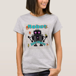 Robot Classic Funny Aangevallen door schattigheid T-shirt