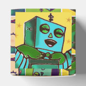 Robot Comic Style Gift Boxes Bedankdoosjes (Bovenkant)
