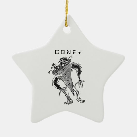 Robot Coney Versiering Keramisch Ornament (Voorkant)