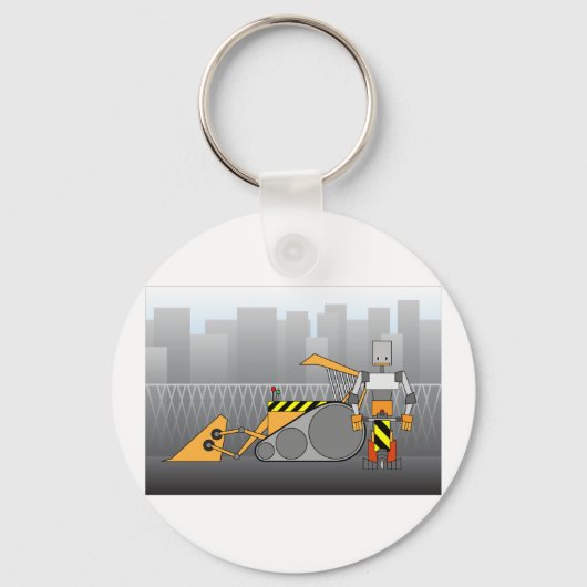 Robot Construction Worker Sleutelhanger (Voorkant)
