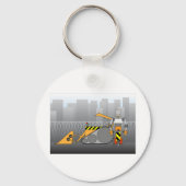 Robot Construction Worker Sleutelhanger (Achterkant)