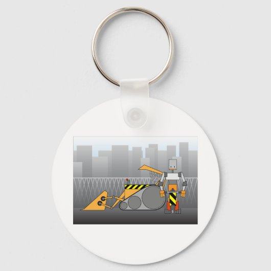 Robot Construction Worker Sleutelhanger (Achterkant)