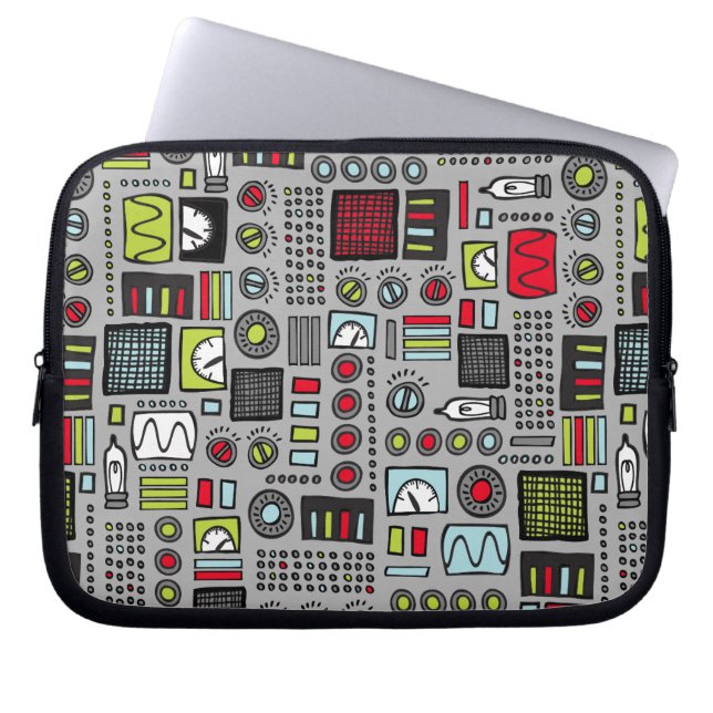 Robot Controls 3000 Laptop Sleeve (Voorkant)