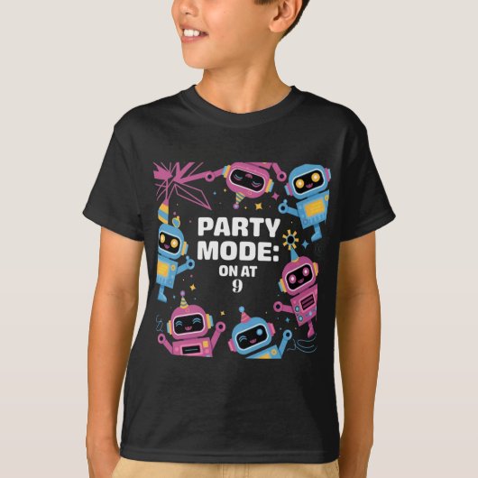 Robot Cool Trendy Kinderen Verjaardag T-shirt (Voorkant)