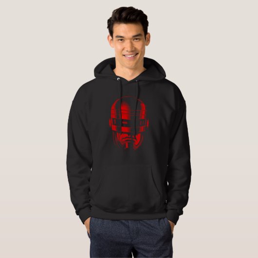 Robot Cop Helmet Hoodie (Voorkant volledig)
