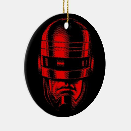Robot Cop Helmet Keramisch Ornament (Rechts)