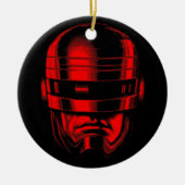Robot Cop Helmet Keramisch Ornament (Voorkant)