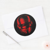 Robot Cop Helmet Ronde Sticker (Envelop)