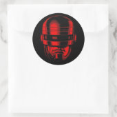 Robot Cop Helmet Ronde Sticker (Tas)