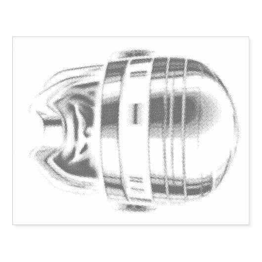 Robot Cop Helmet Rubberstempel (Afrduk)