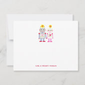 Robot Couple Hartelijk dank Notitiekaartje (Voorkant)