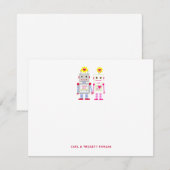 Robot Couple Hartelijk dank Notitiekaartje (Voorkant / Achterkant)