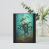 Robot Cowboy Briefkaart (Staand voorkant)