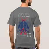 Robot Crane Man Whimsical Crane Operator Gekke Fun T-shirt (Achterkant)