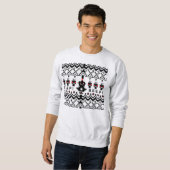 Robot "Cross Stitch" kerstshirt Trui (Voorkant volledig)