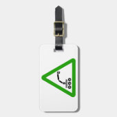 Robot Crossing Warning Sign Bagagelabel (Voorkant verticaal)
