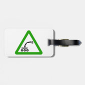 Robot Crossing Warning Sign Bagagelabel (Achterkant horizontaal)