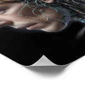 Robot cyborg hersenen kunstmatige intelligentie poster (Hoek)