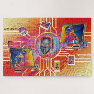 robot cyborg puzzel
