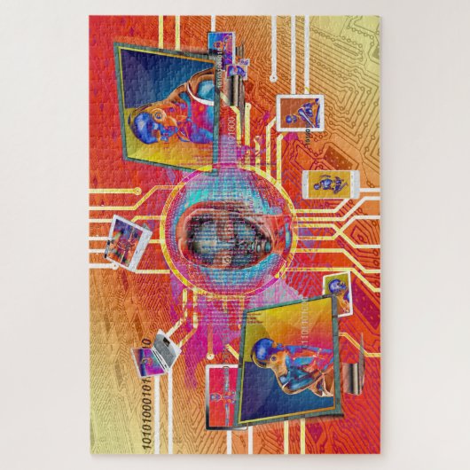 robot cyborg puzzel (Verticaal)