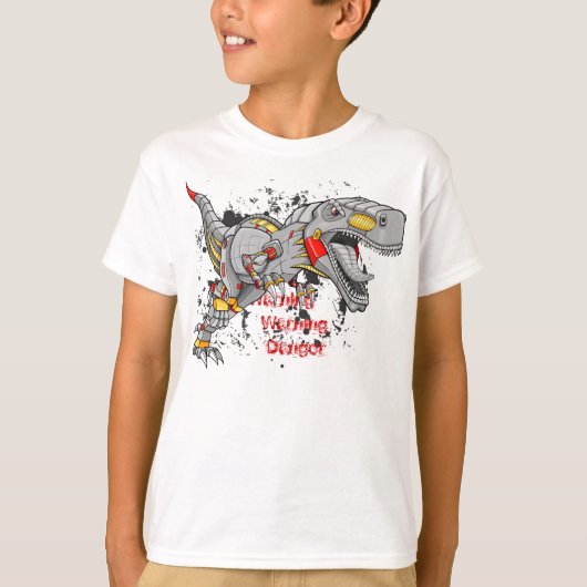 Robot Cyborg Tyrannosaurus Dinosaur shirt (Voorkant)