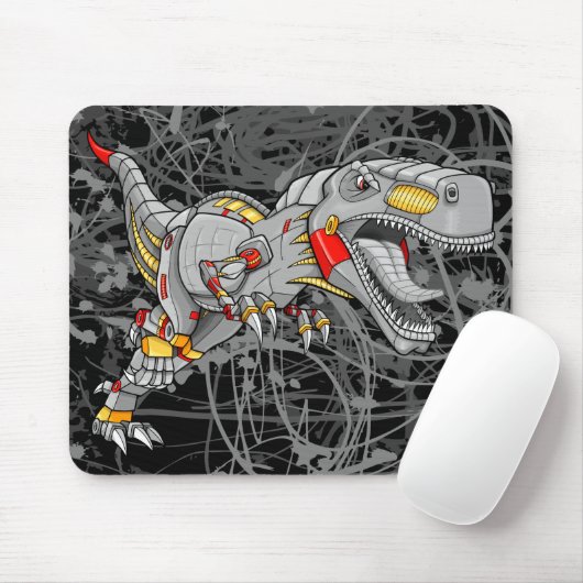 Robot Cyborg Tyrannosaurus    DinosaurMouse Pad Muismat (Met muis)