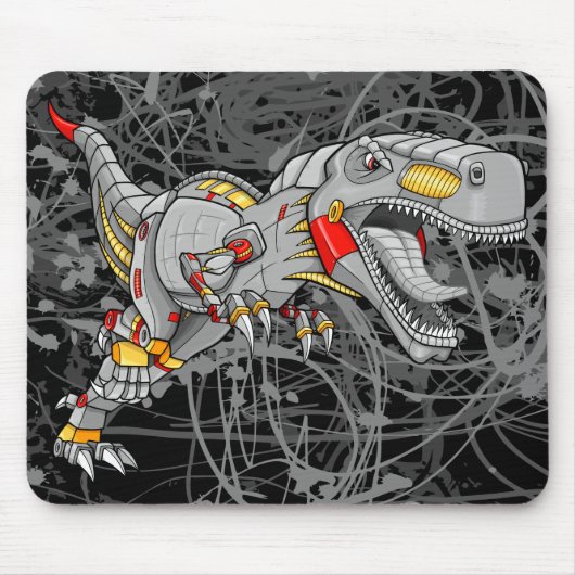 Robot Cyborg Tyrannosaurus    DinosaurMouse Pad Muismat (Voorkant)