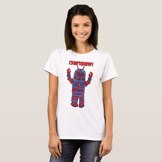 Robot Danger. T-shirt (Voorkant volledig)