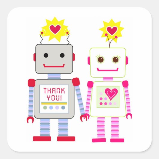 Robot Dank u Stickers (Voorkant)