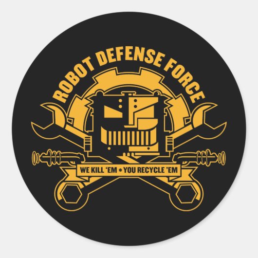 Robot Defence Force Sticker (Voorkant)