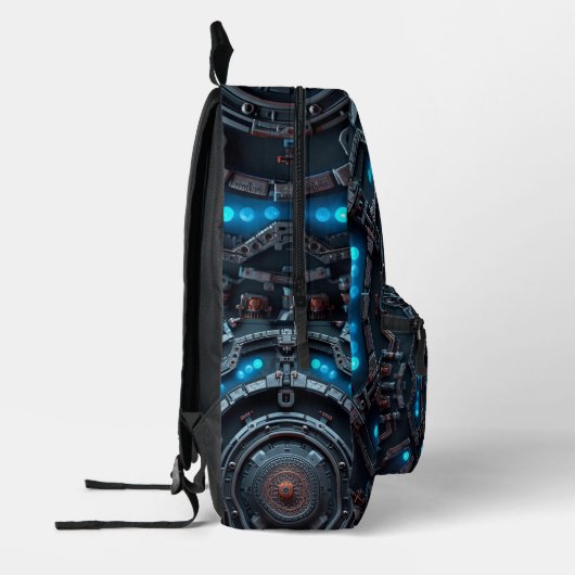 Robot Design Backpack – Trendy Tech Style Bag Bedrukte Rugzak (Links)