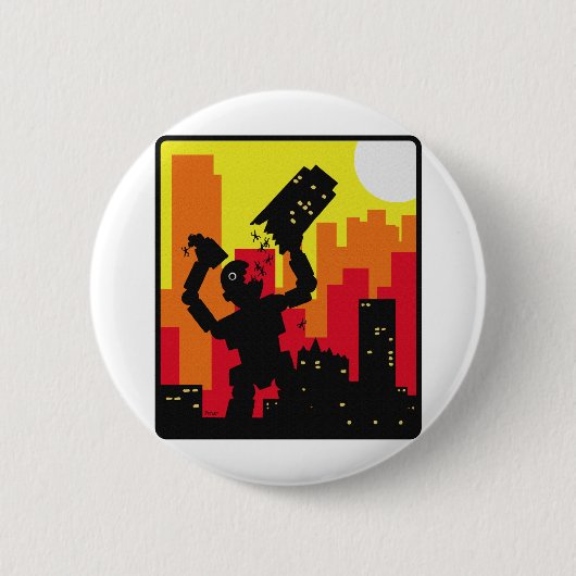 Robot Destroy Ronde Button 5,7 Cm (Voorkant)