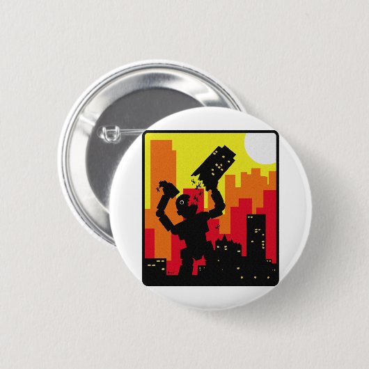 Robot Destroy Ronde Button 5,7 Cm (Voorkant /achterkant)