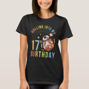 Robot die naar mijn 17e verjaardag rolt 17 t-shirt