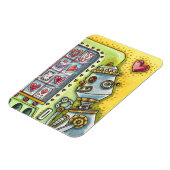 ROBOT DIE OP VERLIES KIJKT, HARTVERKEERMACHINESCUT MAGNEET (Linkerzijde)