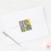 ROBOT DIE OP VERLIES KIJKT, HARTVERKEERMACHINESCUT VIERKANTE STICKER (Envelop)