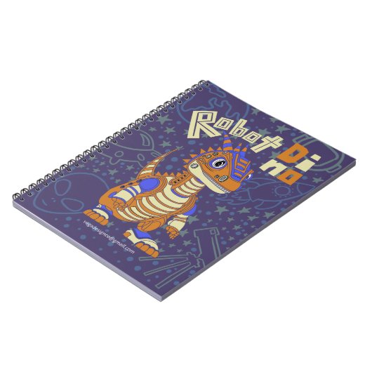 Robot Dino Spiral Notitieboek (Linkerzijde)