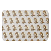 Robot Dinosaur Drinking Coffee Badmat (Voorkant)