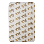 Robot Dinosaur Drinking Coffee Badmat (Voorkant Verticaal)