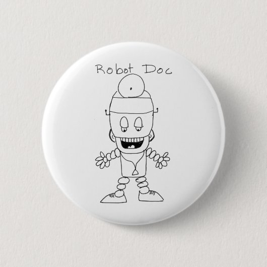 Robot Doctor Ronde Button 5,7 Cm (Voorkant)