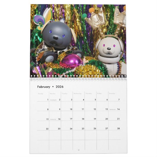 Robot Dog Agenda Kalender (Feb 2026)
