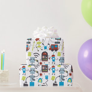 Robot Doodles Cadeaupapier