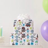 Robot Doodles Cadeaupapier